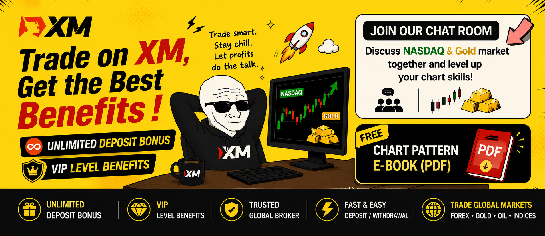 Trade on XM and get the best benefits, unlimited deposit bonus and VIP level benefits