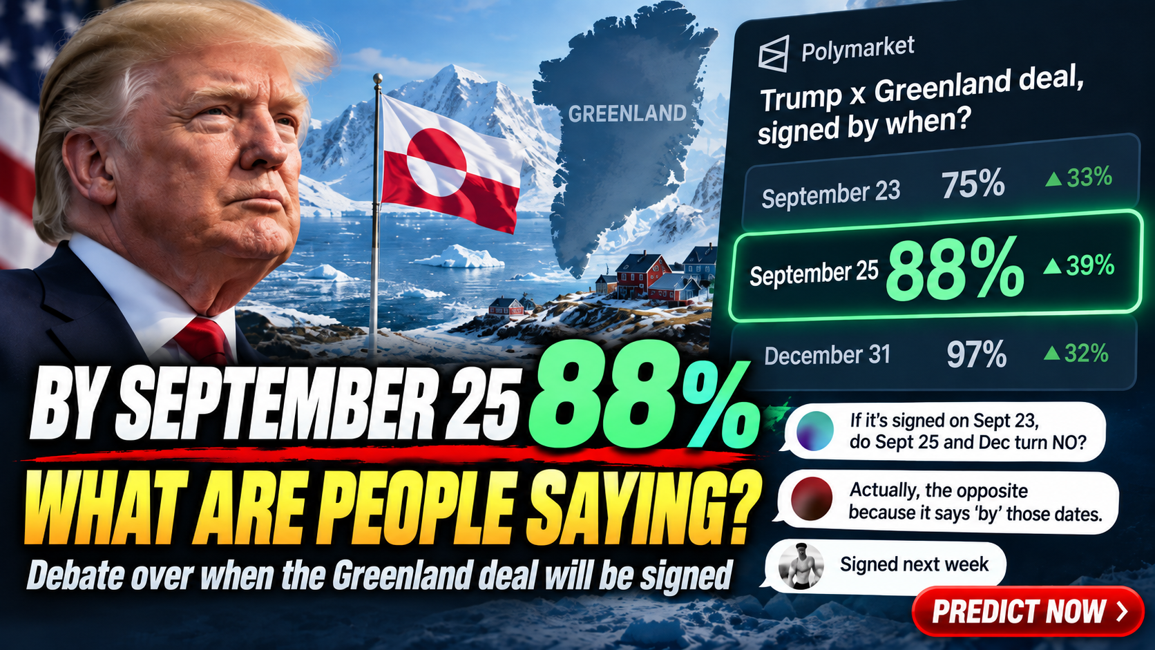 $500,000 Is Betting on Greenland: Why Polymarket Traders See an 88% Chance of a Deal by September 25