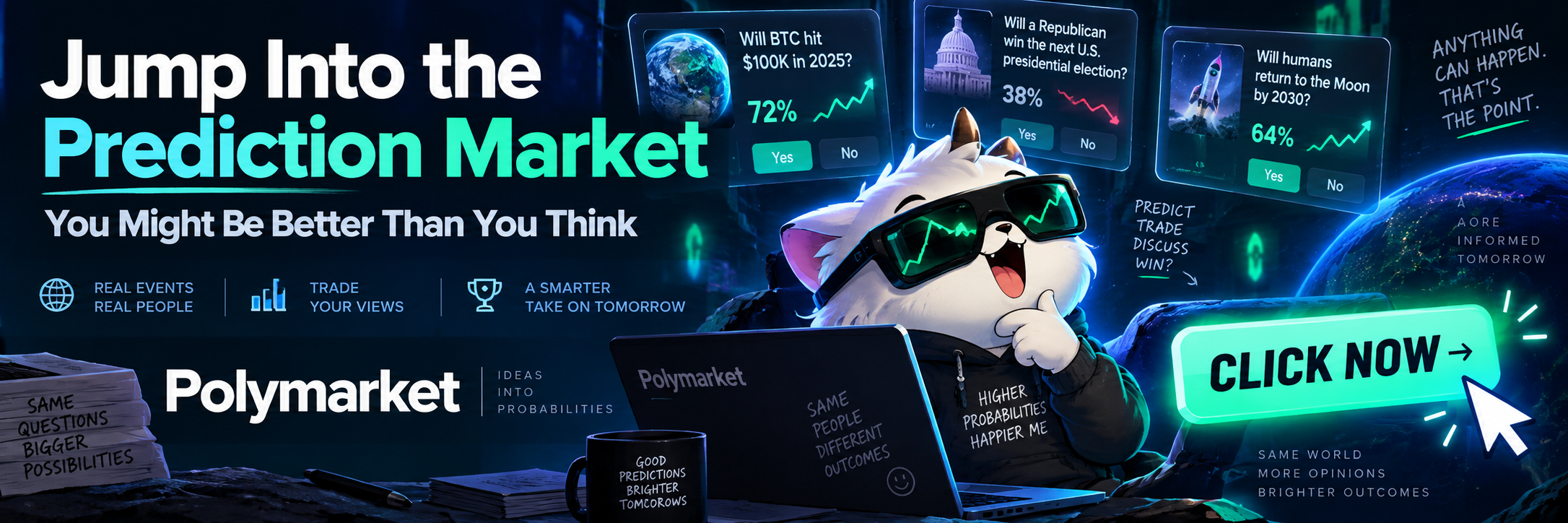 Explore prediction markets on Polymarket