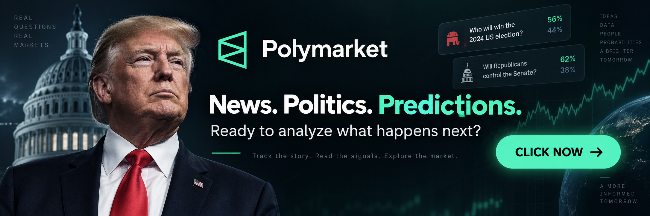 News politics and prediction markets on Polymarket